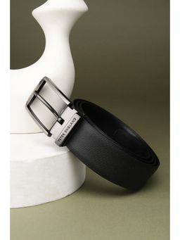 Peter England - Men Black Textured Leather Belt