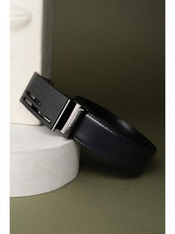 Peter England - Men Navy Blue Solid Leather Belt