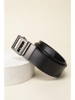 Van Heusen - Men Black Textured Formal Belt