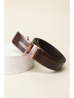 Van Heusen - Men Brown Textured Formal Belt