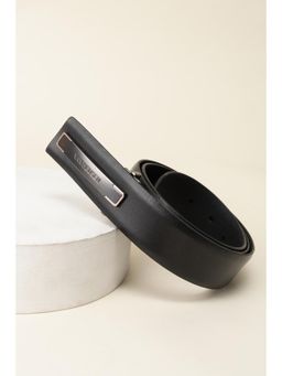 Van Heusen - Men Black Textured Formal Belt