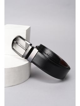 Van Heusen - Men Black Textured Formal Belt