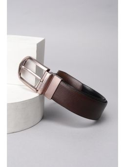 Van Heusen - Men Brown Textured Formal Belt