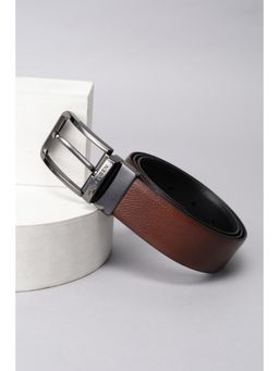 Van Heusen - Men Brown Textured Formal Belt