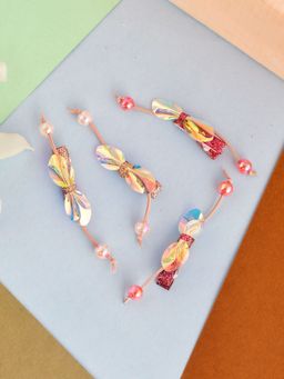 Silvermerc Designs - Glitter Bow Hair Clips (Set of 4)