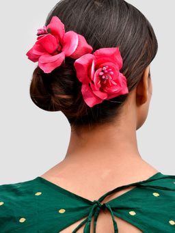 Silvermerc Designs - Blossom Pink Rose Hair Clip (Set of 2)