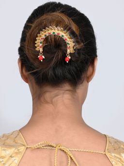Silvermerc Designs - Gold Plated Multi Ethnic Wedding Hair Bun Pin