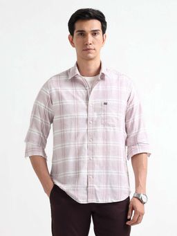 Arrow Sports - Purple Cotton Full Sleeves Shirt