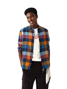 The Bear House - Multi-Color Cotton Full Sleeves Shirt