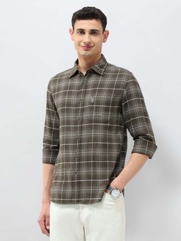U.S. Polo Assn. Denim Co. - Brown Cotton Full Sleeves Shirt
