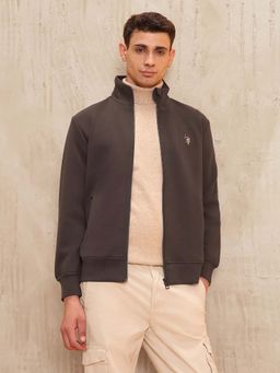 U.S. Polo Assn. Denim Co. - Brown Cotton Full Sleeves Jacket