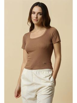 Allen Solly - Women Brown Solid Casual Top
