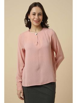 Allen Solly - Women Pink Textured Formal Top