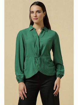 Allen Solly - Women Green Solid Casual Top