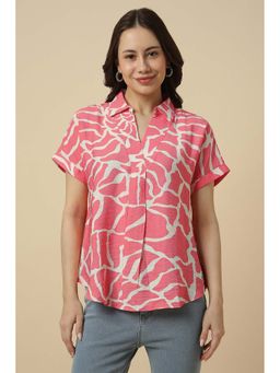 Allen Solly - Women Pink Print Casual Top