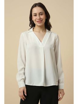 Allen Solly - Women White Solid Formal Top