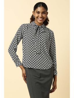 Allen Solly - Women Black Print Formal Top