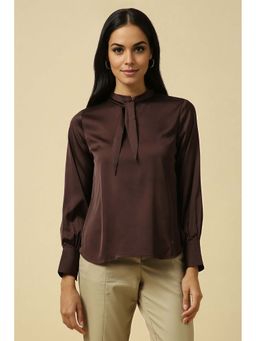 Allen Solly - Women Brown Solid Formal Top