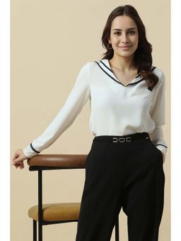Allen Solly - Women White Solid Formal Top