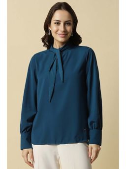 Allen Solly - Women Teal Solid Business Casual Top