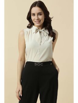 Allen Solly - Women Off White Solid Formal Top