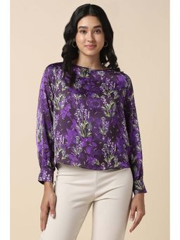 Allen Solly - Women Purple Print Casual Top