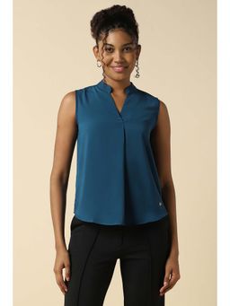 Allen Solly - Women Teal Solid Formal Top