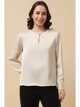 Allen Solly - Women Beige Solid Formal Top