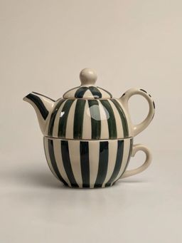 The Confetti Tree - Abstract Teal Kettle Cup