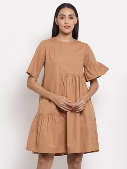 Ayrolane - Brown Cut Panel Dress