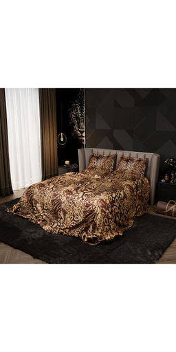 Stoa Paris - Brown 300TC Enriched Cotton Bedsheet with 2 Pillow Covers