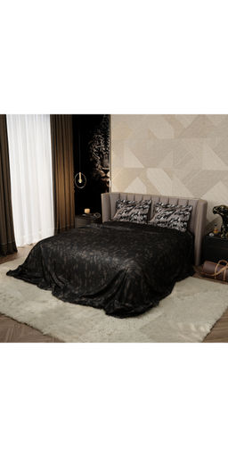 Stoa Paris - Black 300TC Enriched Cotton Bedsheet with 2 Pillow Covers