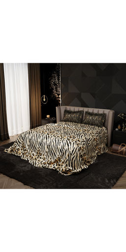 Stoa Paris - Beige 300TC Enriched Cotton Bedsheet with 2 Pillow Covers