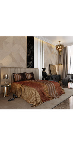 Stoa Paris - Multi-Color 300TC Enriched Cotton Bedsheet with 2 Pillow Covers (Super King)