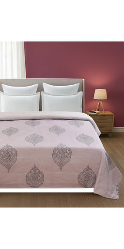 Florida - Lavender Printed Microfiber Reversible 180 GSM AC Comforter (Double)