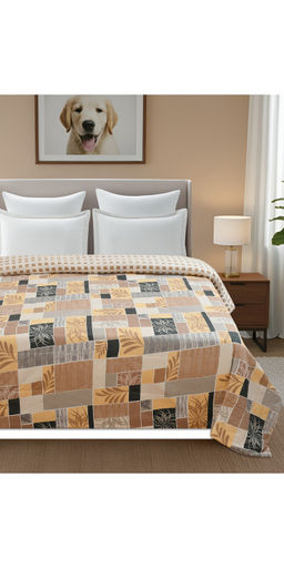 Florida - Multi-Color Printed Microfiber Reversible 180 GSM AC Comforter (Double)