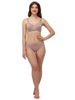 SOIE - Women's Full Coverage Sweetheart Neckline Padded Wired Bra With Medium Coverage Brief