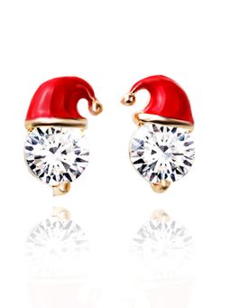 EL REGALO - Kids Girls Earrings for Christmas Festive Collection Red