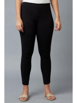 Elleven - Black Cotton Lycra Tights For Women