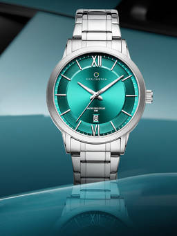 CARLINGTON - Men Silver Stainless Steel Round Dial Watch (Nitro 9254 Tiffany) (M)