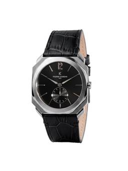 Pierre Cardin - Men Black Leather Square Dial Watch (Cf.1037.Lb) (M)