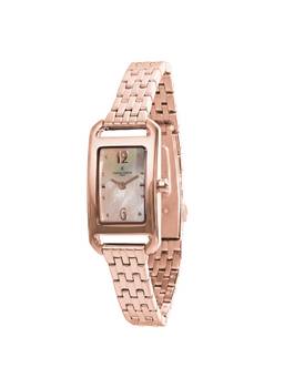 Pierre Cardin - Women Rose Gold Stainless Steel Rectangular Dial Watch (Cf.1039.Mr) (M)