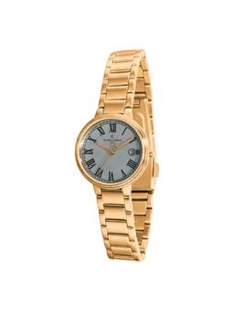 Pierre Cardin - Women Gold Stainless Steel Round Dial Watch (Cf.1041.Mg) (M)