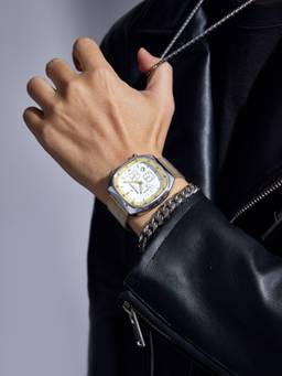 Daniel Hechter - Men Multi-Colour Metal Square Dial Watch (Dhm1001-44Mm) (M)