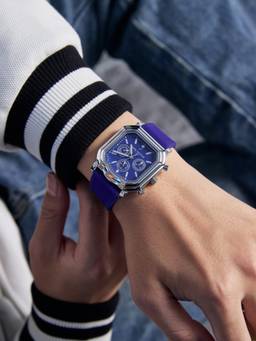 Daniel Hechter - Men Blue Silicon Square Dial Watch (Dhm1032-22) (M)