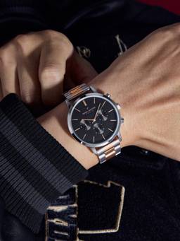 Daniel Hechter - Men Multi-Colour Stainless Steel Round Dial Watch (Dhm1051-11) (M)