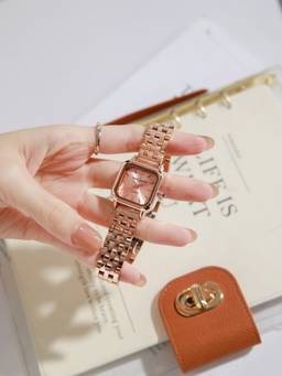 Daniel Hechter - Women Rose Gold Stainless Steel Square Dial Watch (Dhw2026-77) (M)