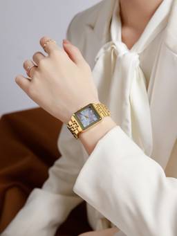 Daniel Hechter - Women Gold Stainless Steel Square Dial Watch (Dhw2027-66) (M)