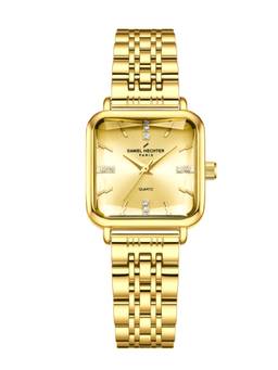 Daniel Hechter - Women Gold Stainless Steel Square Dial Watch (Dhw2028-22) (M)