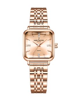 Daniel Hechter - Women Rose Gold Stainless Steel Square Dial Watch (Dhw2028-33) (M)